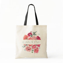 Pivoines Françaises Roses Fleur Monogramme Demoise