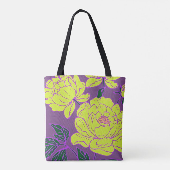 Tote Bag Pivoines jaunes (Dos)