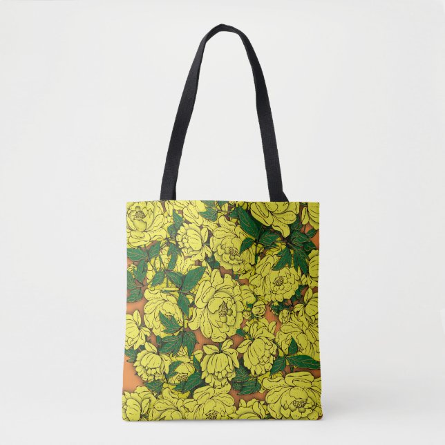 Tote Bag Pivoines jaunes (Devant)