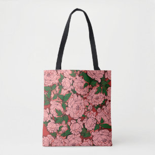 Tote Bag Pivoines roses