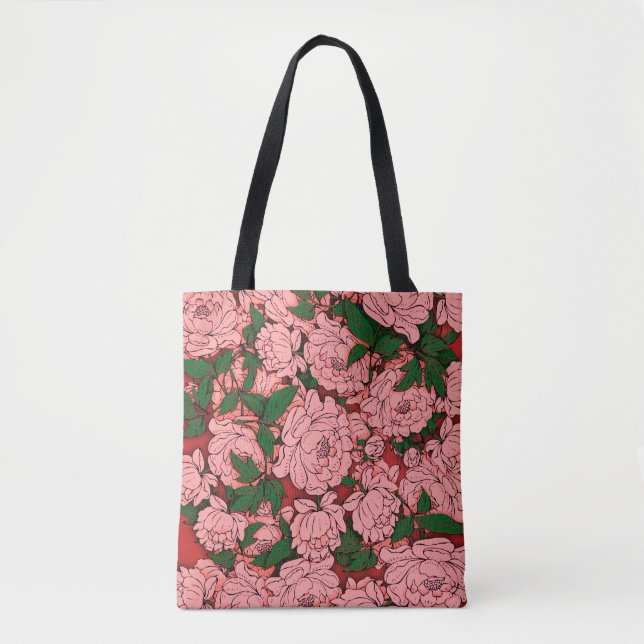 Tote Bag Pivoines roses (Devant)
