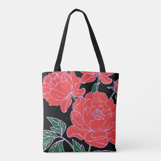 Tote Bag Pivoines rouges (Dos)