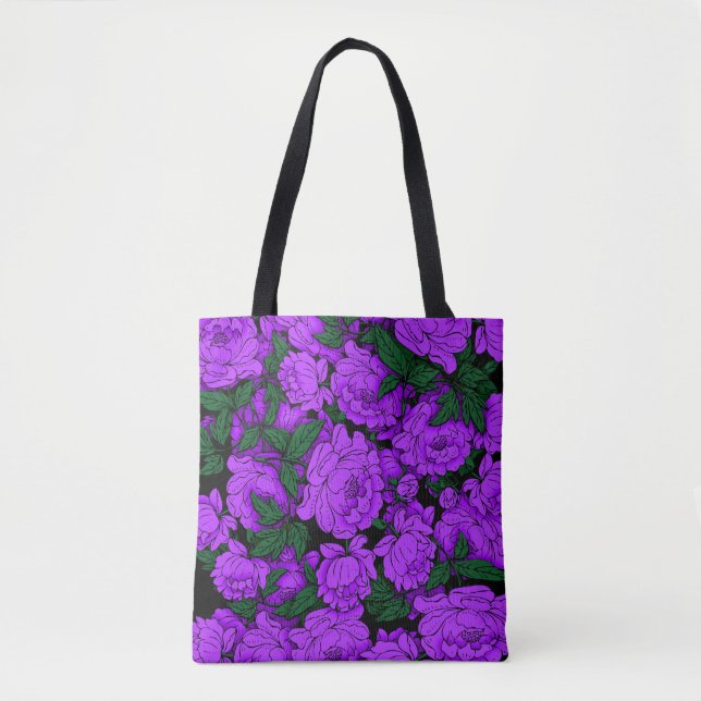 Tote Bag Pivoines Violettes (Devant)