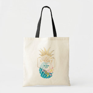 Tote Bag PixDezines Aloha Hawaiian Ananas/Turquoise