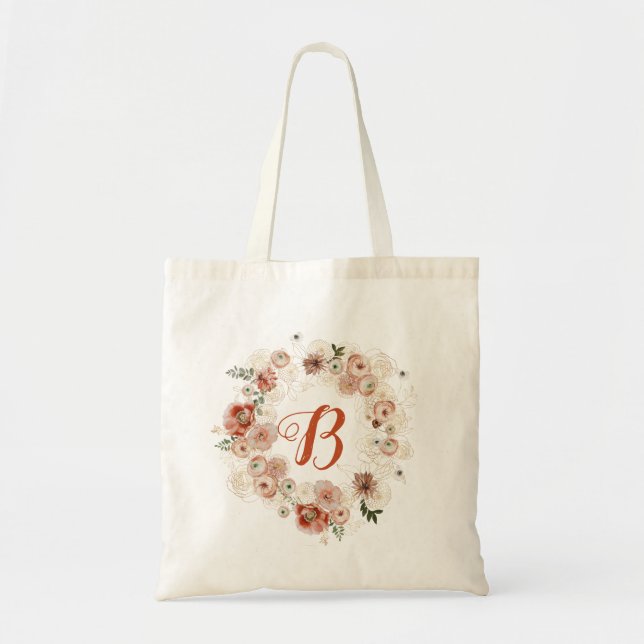 Tote Bag PixDezines H2 Fall Garden Flowers Fête des mariées (Devant)