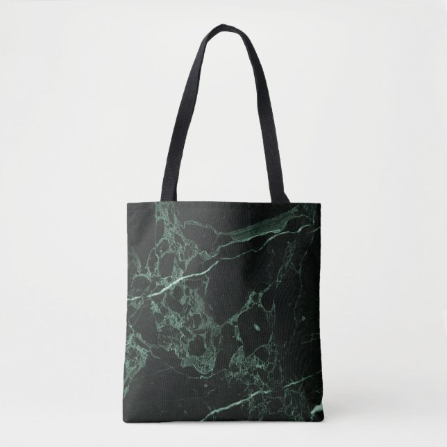 Tote Bag PixDezines MARBRE VERT FONCÉ (Devant)