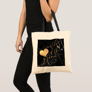 Tote Bag PixDezines mère du marié/Fausse calligraphie dorée