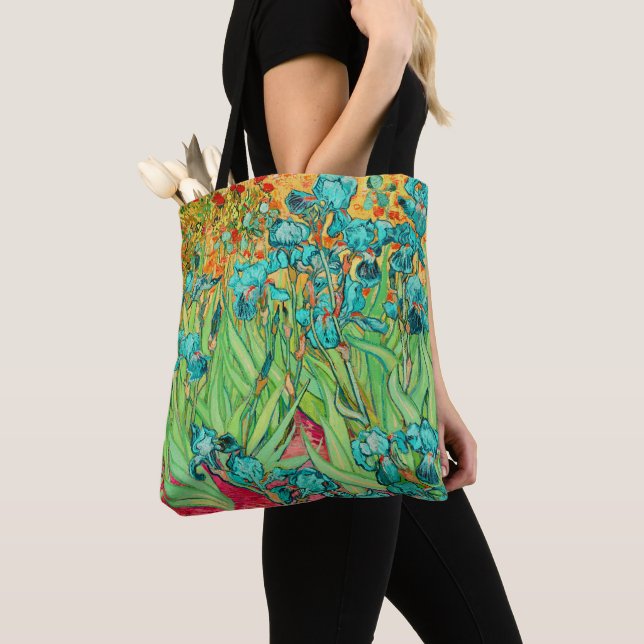 Tote Bag PixDezines Van Gogh Iris bleus/St. Remy (De près)
