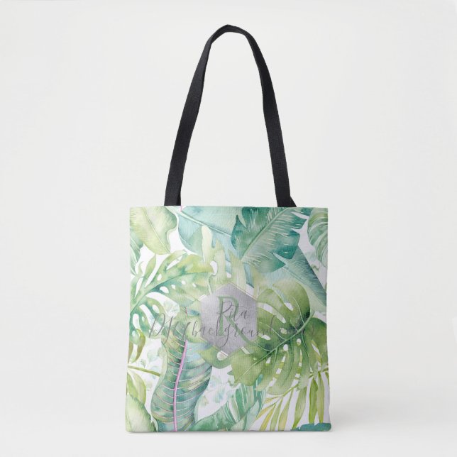Tote Bag PixDezines Verdure, Monstère Tropicale (Devant)