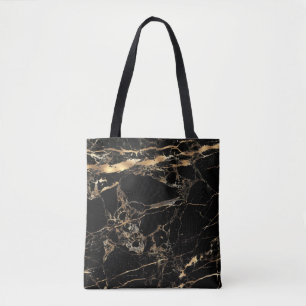 Tote Bag PixDezines VINS EN MARBRE NOIR+FAUX OR