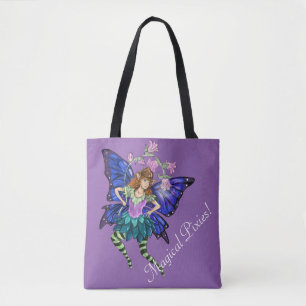 Tote Bag Pixie ailée bleue