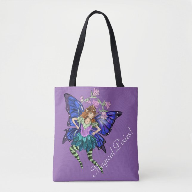 Tote Bag Pixie ailée bleue (Devant)