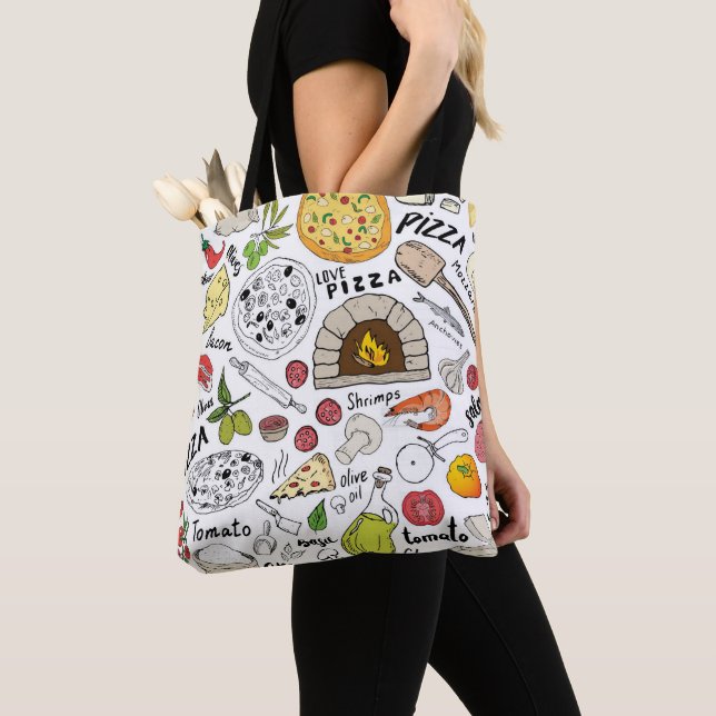 Tote Bag Pizza  (De près)