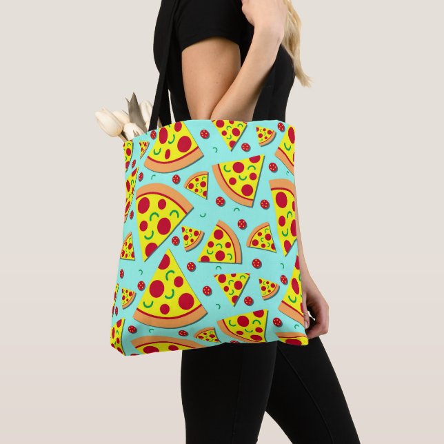 Tote Bag Pizza Lover Slices de Pepperoni Imprimer (De près)