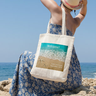 Tote Bag Plage avec Starfish sur le sable