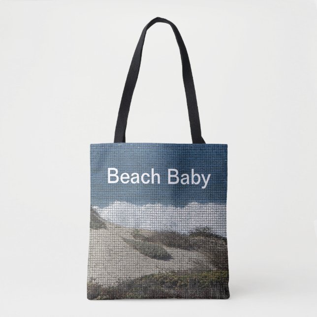 Tote Bag Plage Bébé Californie Paysage côtier Sable Océan (Devant)