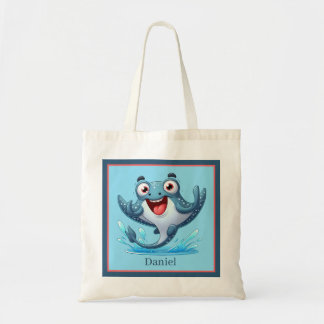 Tote Bag plage cool ajouter nom enfants stingray