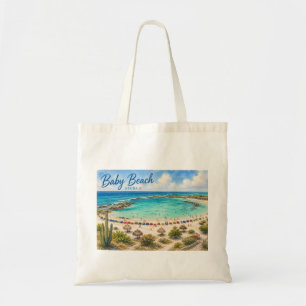 Tote Bag Plage de bébé Aruba Voyage souvenir des Caraïbes