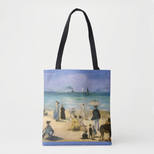 Tote Bag Plage de Boulogne par Edouard Manet, Art ancien (Devant)