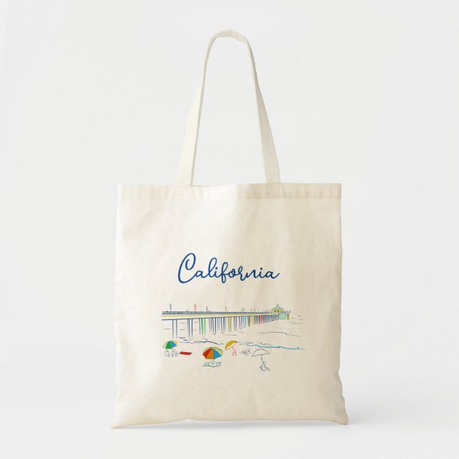 Tote Bag Plage de Californie (Devant)