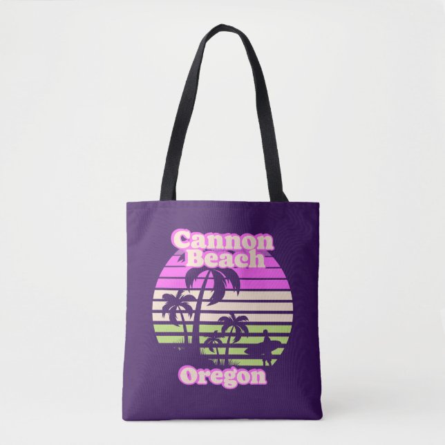 Tote Bag Plage de Cannon vintage Oregon (Devant)