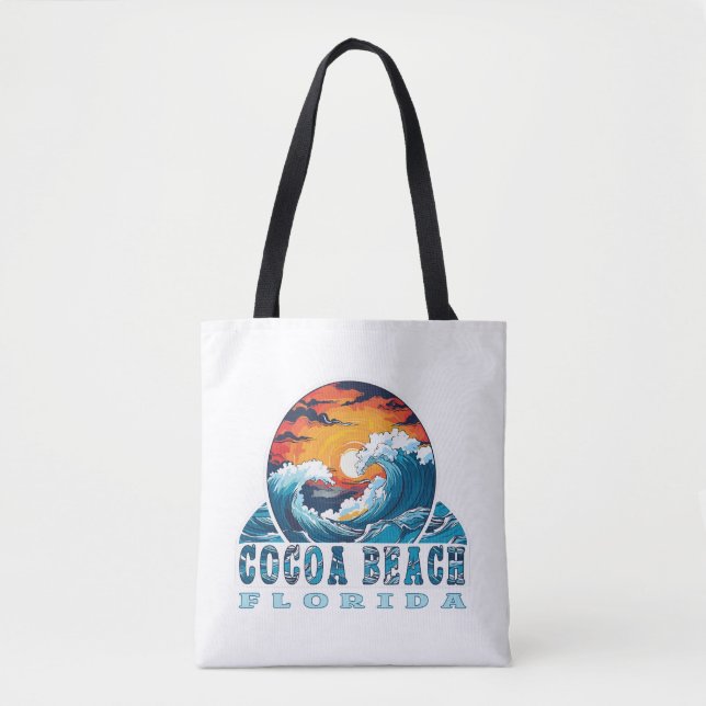 Tote Bag Plage de Cocoa Floride (Devant)