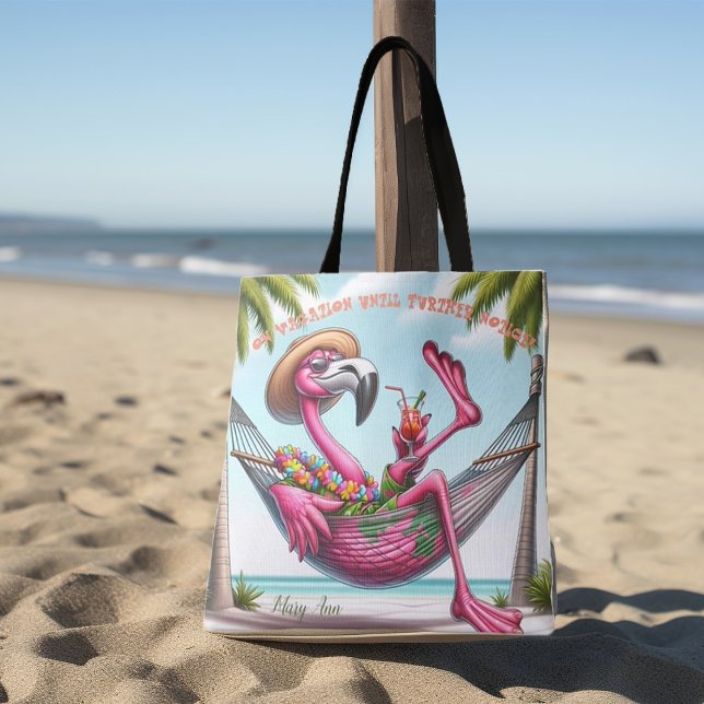 Tote Bag Plage de Flamant rose funky (Créateur téléchargé)