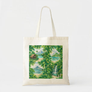 Tote Bag Plage de la cascade tropicale de Lombok Indonésie
