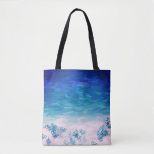 Tote Bag Plage de la mer bleue