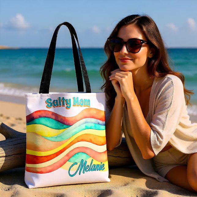 Tote Bag Plage de Maman Salée Style d'Été (Créateur téléchargé)