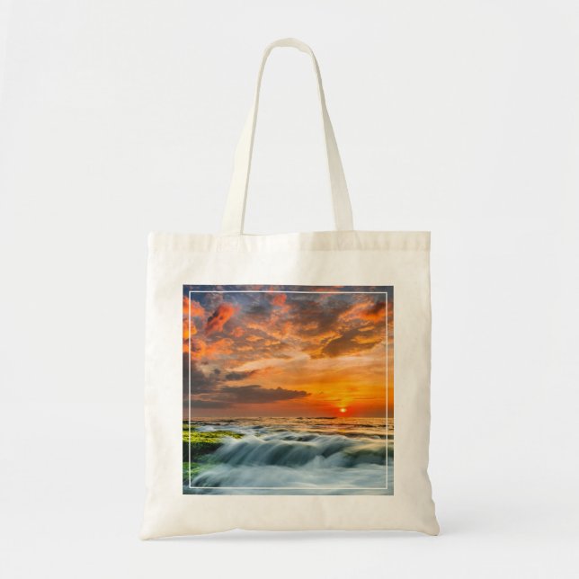 Tote Bag Plage de Manyar au lever de soleil (Devant)