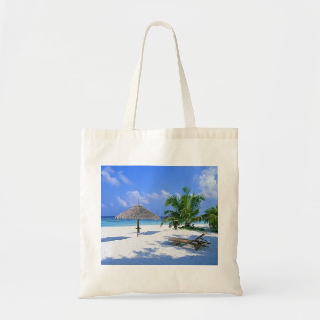 Tote Bag Plage de paradis (Devant)