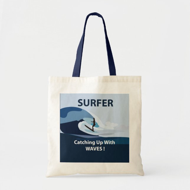 Tote Bag Plage de surfeur Surfing  (Devant)