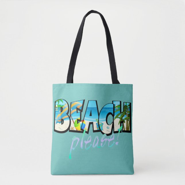 Tote Bag Plage d'enfants svp ! (Devant)
