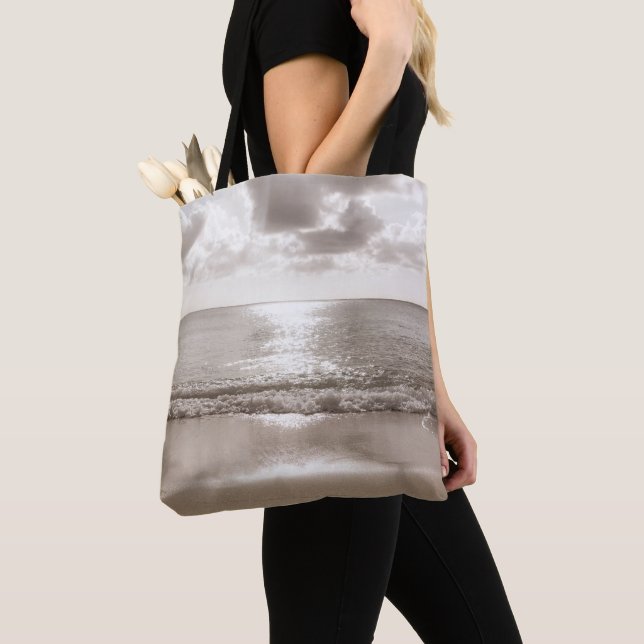 Tote Bag Plage des Caraïbes Zen Oasis #2 #océan #mur #art (De près)
