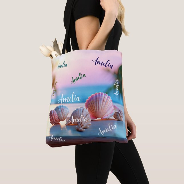 Tote Bag Plage d'été personnalisée Élégant (De près)