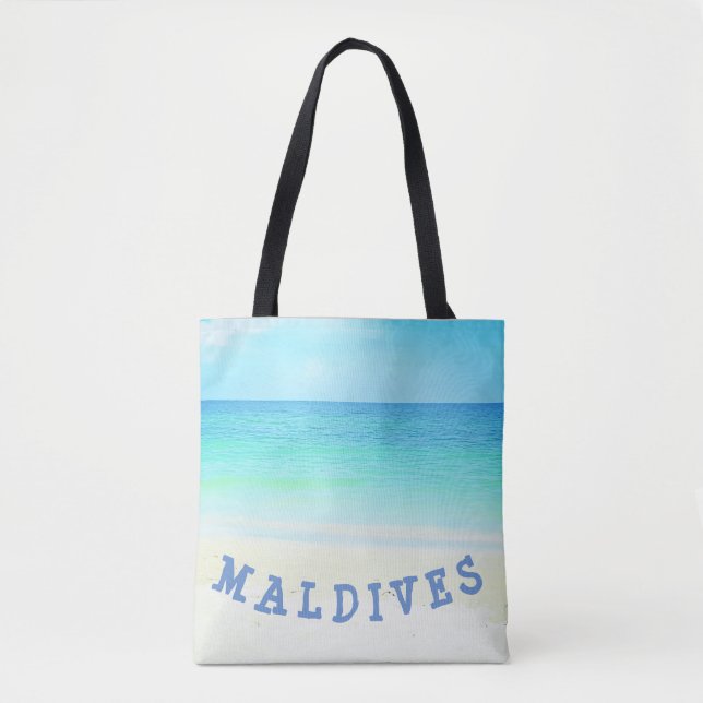Tote Bag Plage d'îles des Maldives (Devant)