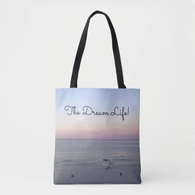 Tote Bag Plage du lever de soleil sur l'océan (Devant)