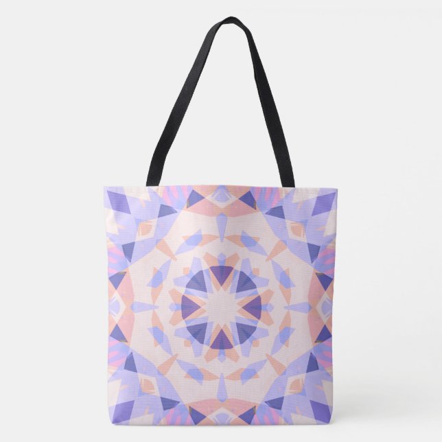 Tote Bag Plage Eclectique Pretty Purple Pastel Rose Star (Devant)
