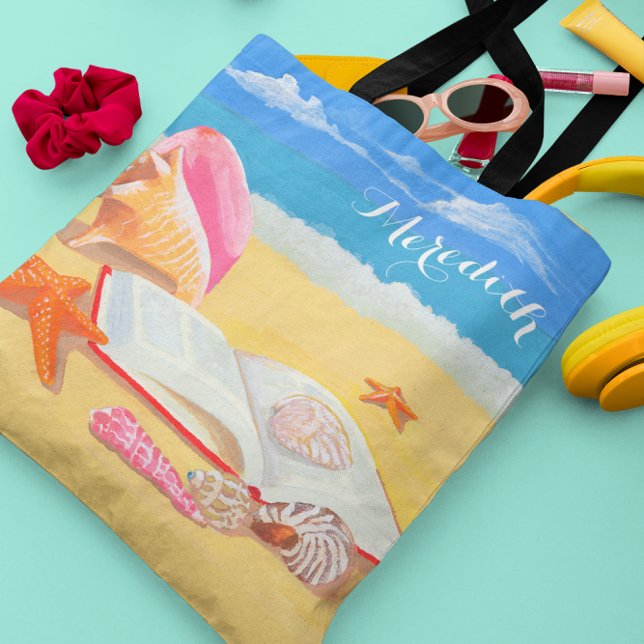 Tote Bag Plage et coquillages personnalisés (Créateur téléchargé)