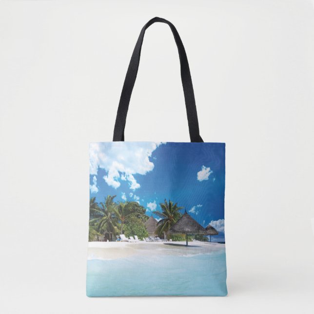Tote Bag Plage exotique (Devant)