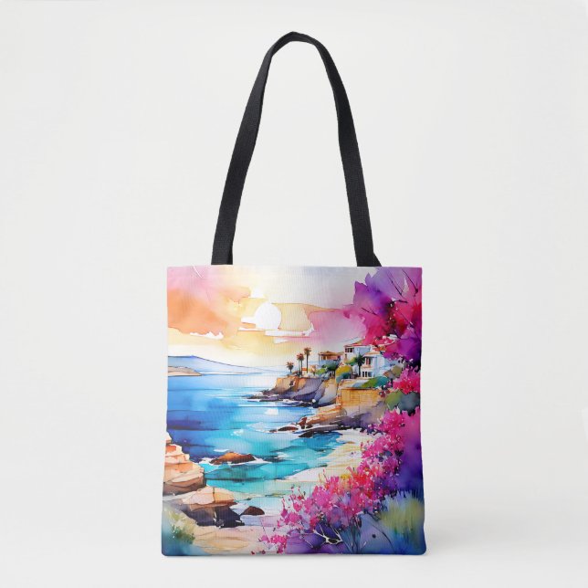 Tote Bag "Plage isolée" (Devant)