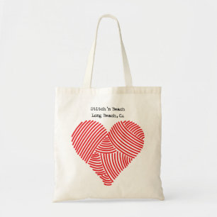 Tote Bag Plage Long Beach du point N de coeur de fil