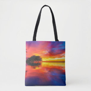 Tote Bag Plage majestueuse du coucher du soleil Wailea,