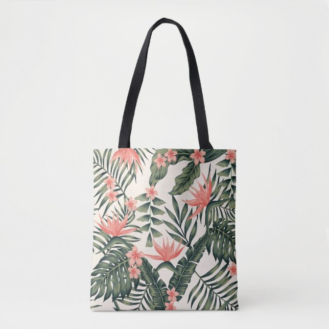 Tote Bag Plage papier peint motif joyeux et transparent de  (Devant)