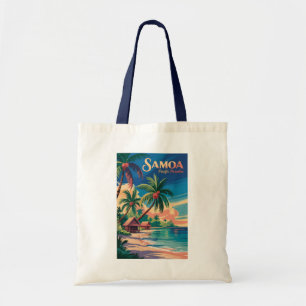 Tote Bag Plage samoane Illustration de voyage Art samoan Vi