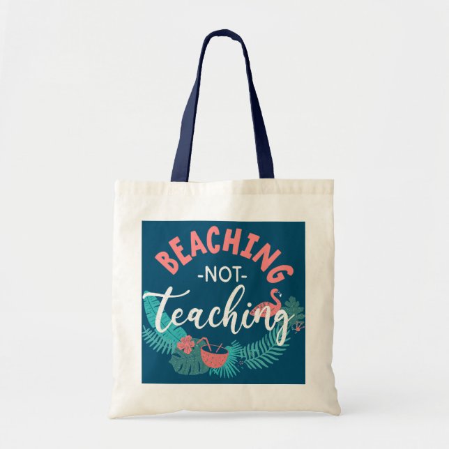 Tote Bag Plage sans enseignement (Devant)