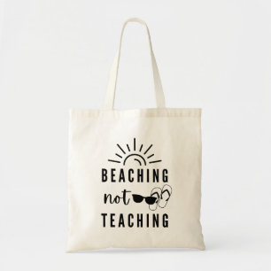 Tote Bag Plage sans enseignement   Cadeau enseignant   Summ