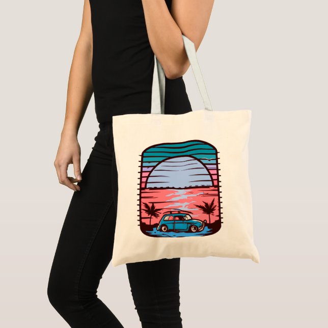 Tote Bag Plage Sunset (Devant (produit))