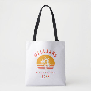 Tote Bag Plage tropicale amusante Vacances d'été Famille Ré